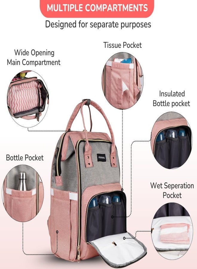 MAMMA Dual Partition Diaper Bag For Mothers for Travel, Baby Bag for Mother Travel,16 Pockets Diaper Bags for Mom and Hospital Bag for Delivery Women,Unisex Baby diaper Bag with 9 Month Warranty - Image 3